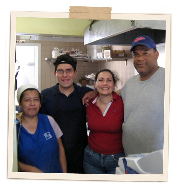 El Cubanito family and team inside the Chicago restaurant in 2007