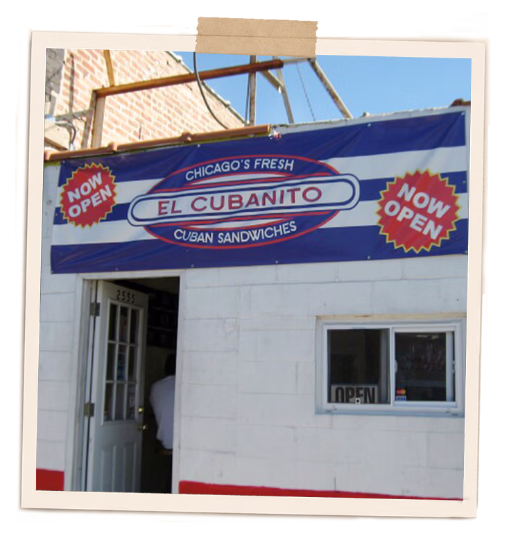 Original El Cubanito Cuban sandwich shop in Chicago in 2007